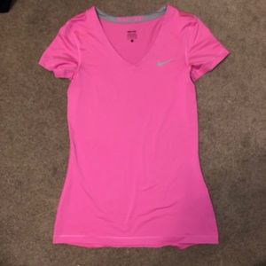 Nike pro pink workout top